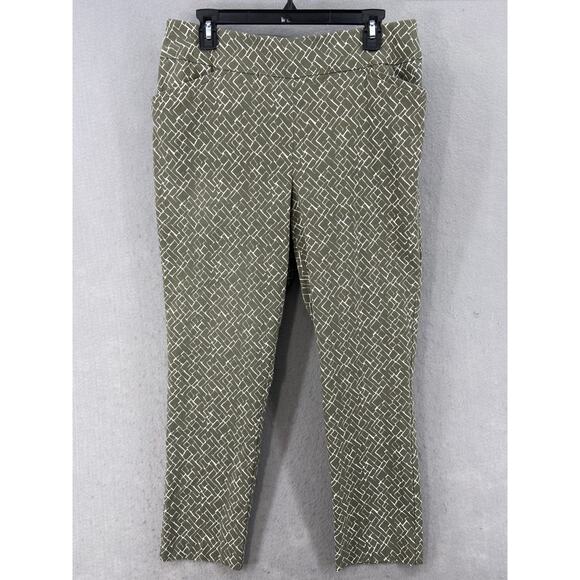 Chicos Pants‎ Womens Sz 2 US 12 Green Fabulously Slimming Ankle Dress - Picture 1 of 10